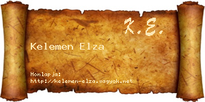 Kelemen Elza névjegykártya